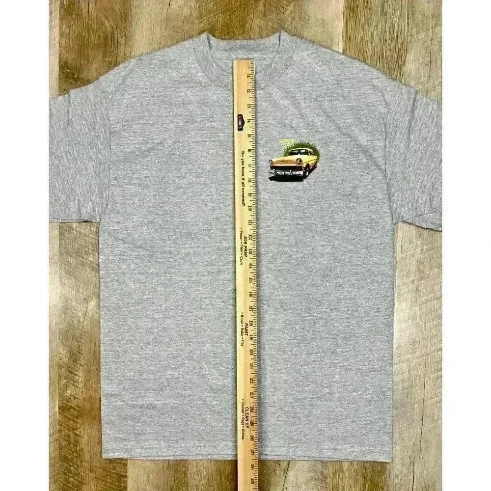 ‘56 Chevy Bel-Air Shirt Mens Large Gray Official GM Product 1956 Short Sleeve - Picture 7 of 9